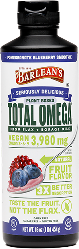 Seriously Delicious Plant Based Total Omega Pomegranate Blueberry Smoothie 16 oz